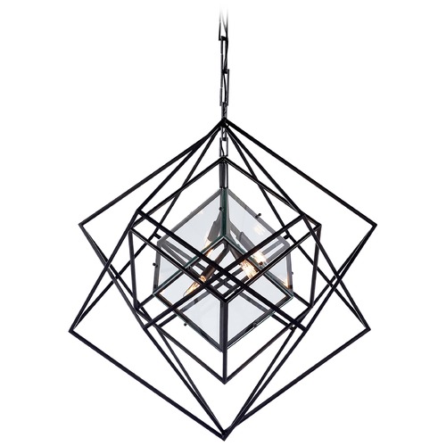 Visual Comfort Signature Collection Kelly Wearstler Cubist Chandelier in Aged Iron by Visual Comfort Signature KW5021AICG
