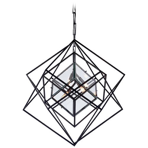 Kelly Wearstler Cubist Chandelier in Aged Iron by Visual Comfort Signature