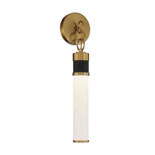 Abel LED Wall Sconce in Black & Brass by Savoy House
