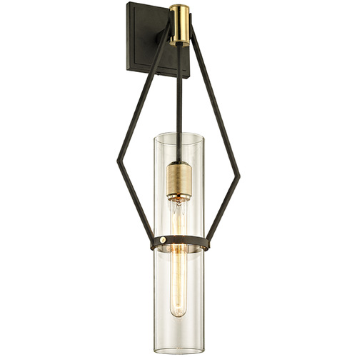 Troy Lighting Raef Textured Bronze & Brushed Brass Sconce