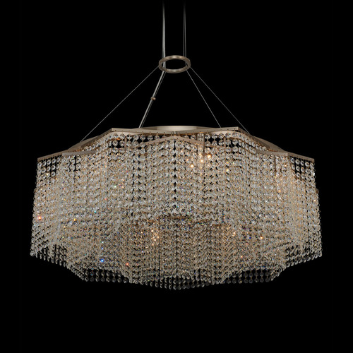 Allegri Crystal Cometa Brushed Champagne Gold Pendant Light
