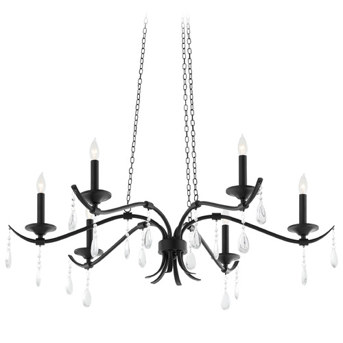 Lorelei Matte Black Chandelier by Quorum Lighting