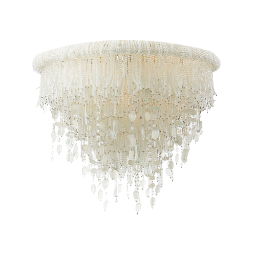 Crystal Reign 3-Light Flush Mount in Nickel by Metropolitan Lighting