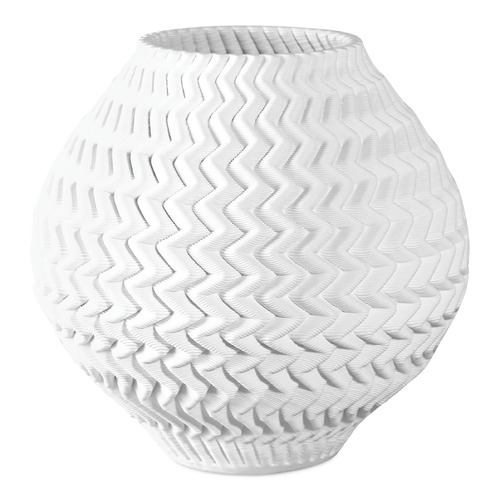 Currey and Company Lighting Currey and Company Plisse White Vase 1200-0789
