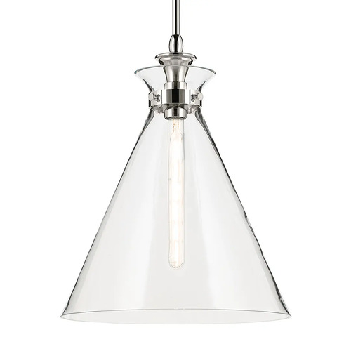 Kichler Lighting Laria 16-Inch Cone Pendant in Polished Nickel by Kichler Lighting 52775PNCLR