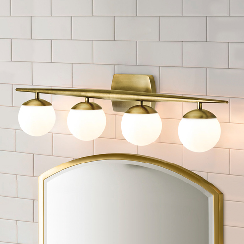 Jasper 32.25-Inch Vanity Light in Natural Brass by Kichler Lighting