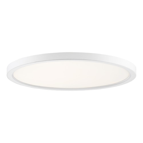 Outskirts 20-Inch LED Flush Mount in White Lustre by Quoizel Lighting