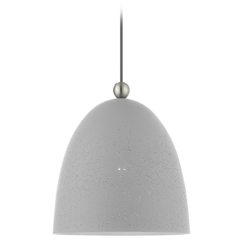 Livex Lighting Livex Lighting Pendant Light in Nordic Gray with Brushed Nickel Accents 49109-80