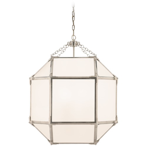 Suzanne Kasler Morris Lantern in Polished Nickel by Visual Comfort Signature