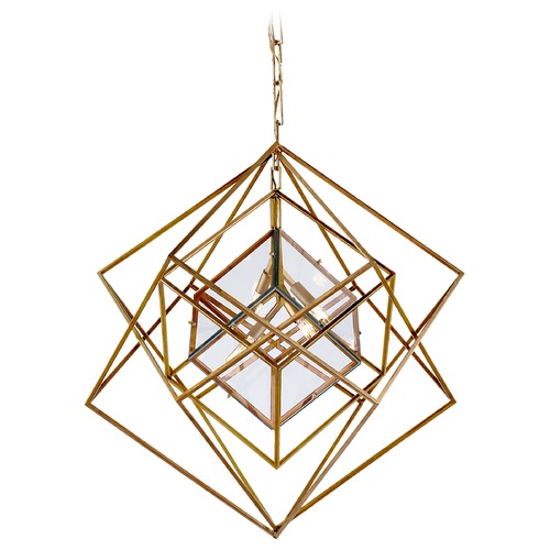 Visual Comfort Signature Collection Kelly Wearstler Cubist Chandelier in Gild by Visual Comfort Signature KW5021G-CG