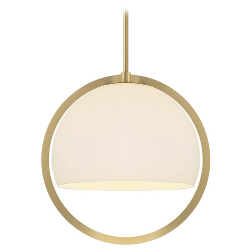 Designers Fountain Eterna Brushed Gold Pendant Light with Bowl / Dome Shade