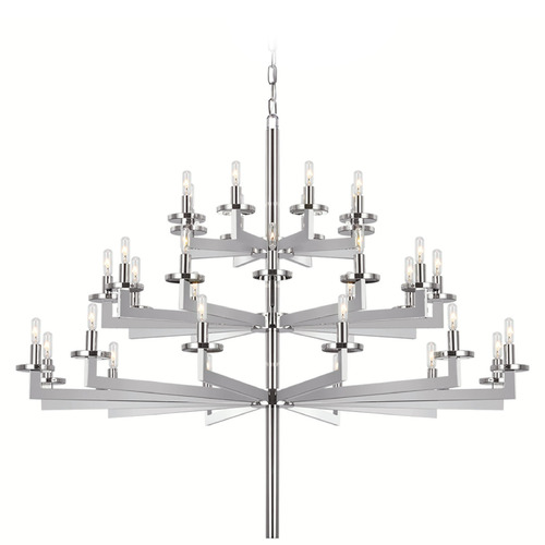 Visual Comfort Signature Collection Kelly Wearstler Liaison Chandelier in Polished Nickel by VC Signature KW5202PN