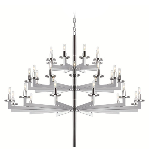 Visual Comfort Signature Collection Kelly Wearstler Liaison Chandelier in Polished Nickel by VC Signature KW5202PN