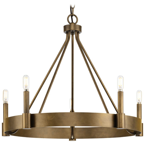 Progress Lighting Progress Lighting Bowman 4-Light Brushed Bronze Chandelier P400318-196