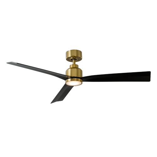 WAC Lighting Clean 52-Inch LED Fan in Soft Brass by WAC Lighting F-003L-SB&MB