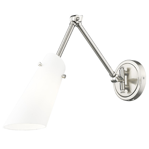 Z-Lite Julia Brushed Nickel Plug and Cord Wall Lamp