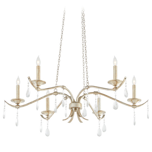 Lorelei Aged Silver Leaf Chandelier by Quorum Lighting