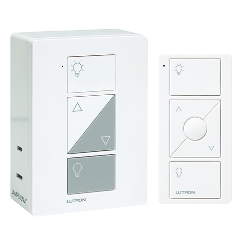 Lutron Caseta Plug-In Lamp Dimmer with Pico Remote Kit in White