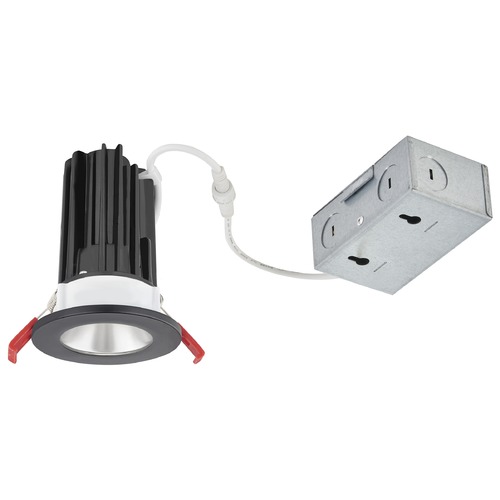 Recesso Lighting by Dolan Designs 2'' LED Canless 15W Black/Brushed Nickel Recessed Downlight 3000K 24Deg IC Rated By Recesso RL02-15W24-30-W/BN SMOOTH TRM