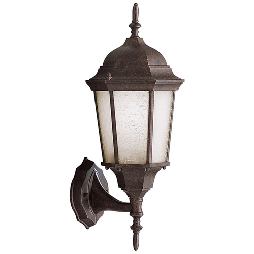 Outdoor Wall Light with White Glass in Tannery Bronze by Kichler Lighting