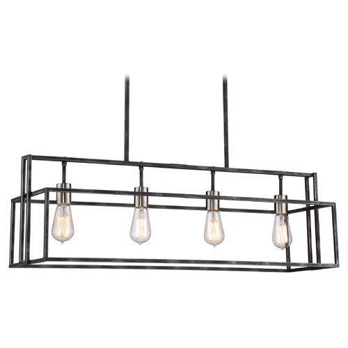 Lake Iron Black & Brushed Nickel Linear Light by Nuvo Lighting