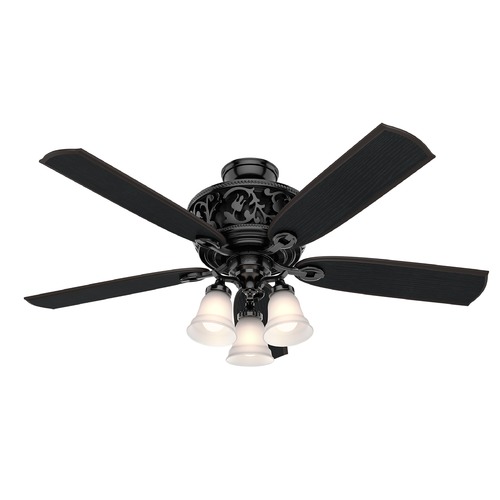 Hunter Fan Company 54-Inch Glossy Black LED Ceiling Fan by Hunter Fan Company 59545