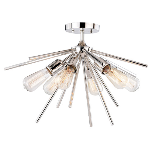 Vaxcel Lighting Estelle Polished Nickel Semi-Flushmount Light