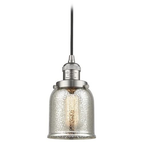 Innovations Lighting Innovations Lighting Small Bell Brushed Satin Nickel Mini-Pendant Light with Bell Shade 201C-SN-G58