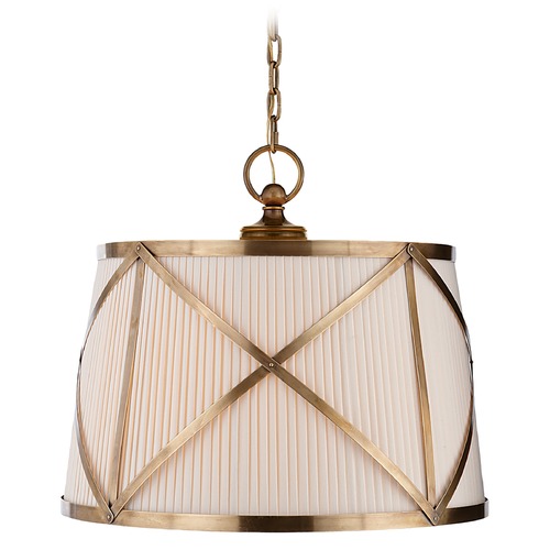 Visual Comfort Signature Collection E.F. Chapman Grosvenor Pendant in Antique Brass by Visual Comfort Signature CHC1483ABL