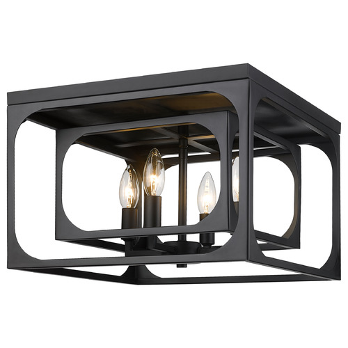 Easton Matte Black Flush Mount by Z-Lite