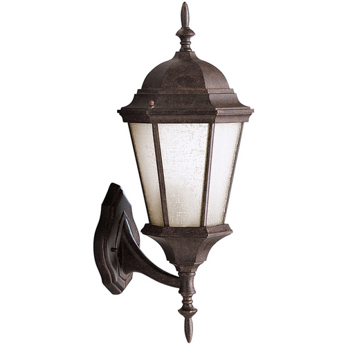 Outdoor Wall Light with White Glass in Tannery Bronze by Kichler Lighting