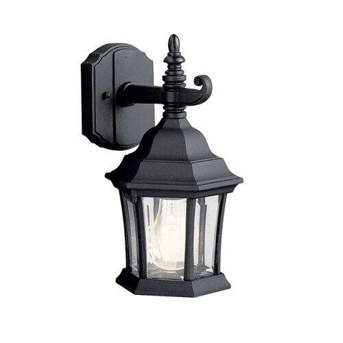 Kichler Lighting Townhouse 11.75-Inch Outdoor Wall Light in Black by Kichler Lighting 9788BK