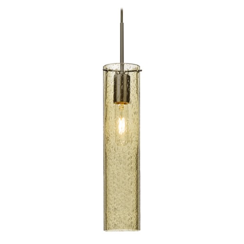 Gold Seeded Mini-Pendant Light Bronze Juni by Besa Lighting