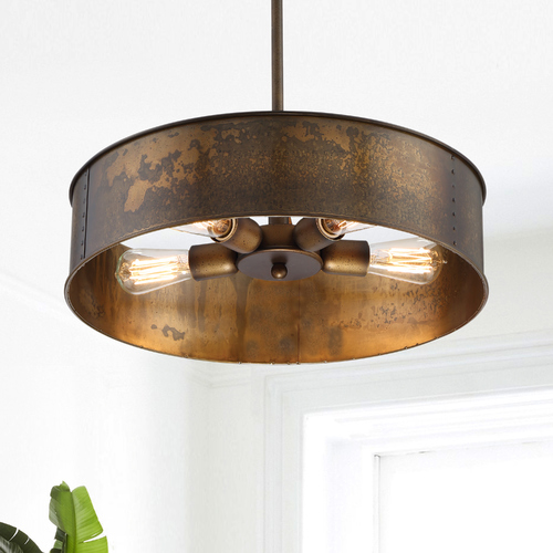 Kettle Weathered Brass Pendant by Nuvo Lighting