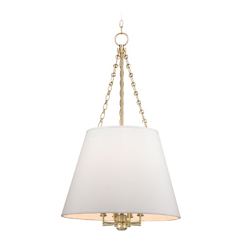 Burdett Aged Brass Pendant by Hudson Valley Lighting