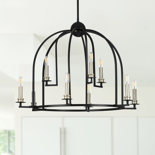 Seneca Black 9-Light Chandelier by Progress Lighting