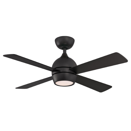 Fanimation Fans Kwad 44 Black LED Ceiling Fan with Light