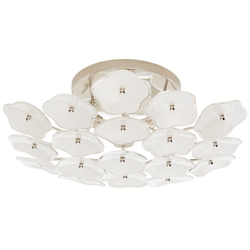 Kate Spade New York Leighton Flush Mount in Nickel by Visual Comfort Signature