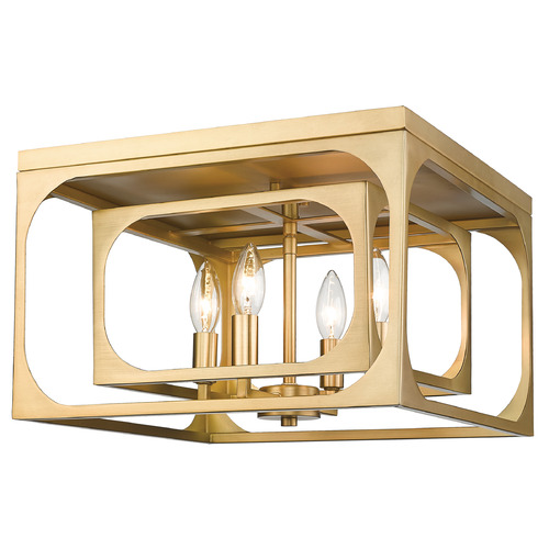 Easton Rubbed Brass Flush Mount by Z-Lite