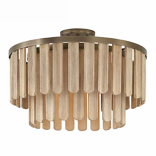 Capital Lighting Capital Lighting Jada Dark Brass Semi-Flushmount Light 255611DR