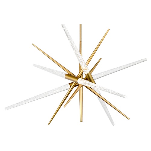 Stormy Aged Brass LED Pendant with Conical Shade by Modern Forms