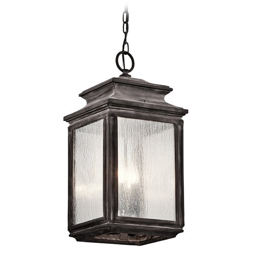 Wiscombe Park 23-Inch Weathered Zinc Outdoor Hanging Light by Kichler Lighting