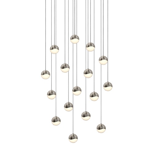 Sonneman Lighting Grapes Satin Nickel 16-Light LED Multi-Light Pendant by Sonneman Lighting 2923.13-SML