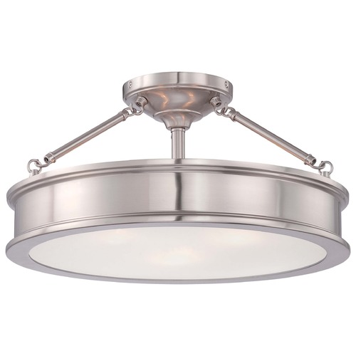 Harbour Point Brushed Nickel Semi-Flush Mount by Minka Lavery