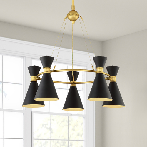 Conic Honey Gold Chandelier by George Kovacs