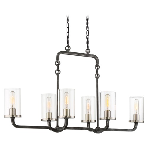 Sherwood Iron Black & Brushed Nickel Linear Light by Nuvo Lighting