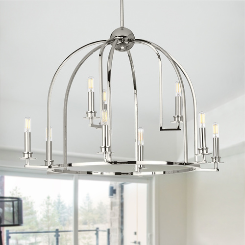 Seneca Polished Nickel 9-Light Chandelier by Progress Lighting