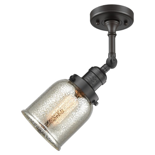 Innovations Lighting Innovations Lighting Small Bell Oil Rubbed Bronze Semi-Flushmount Light 201F-OB-G58