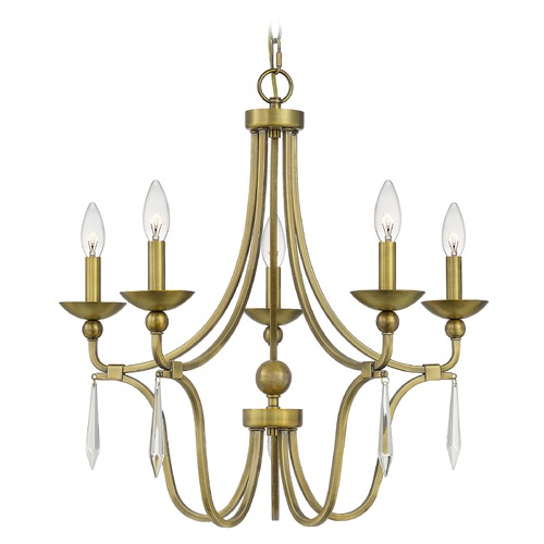Joules Aged Brass Chandelier by Quoizel Lighting