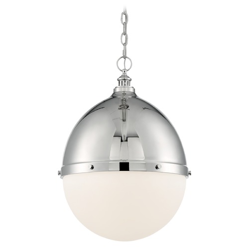 Satco Lighting Satco Lighting Ronan Polished Nickel Pendant Light with Bowl / Dome Shade 60/7050